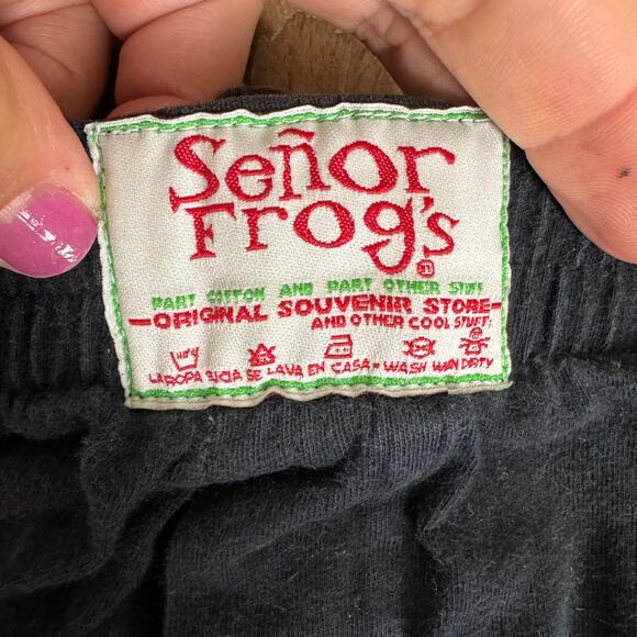 Senor Frogs Grand Bahama Black Cotton Blend Boxer‎ Shorts SMALL - Picture 6 of 6